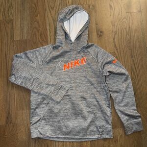 Nike Therma-Fit Gray Hoodie with Orange Accents